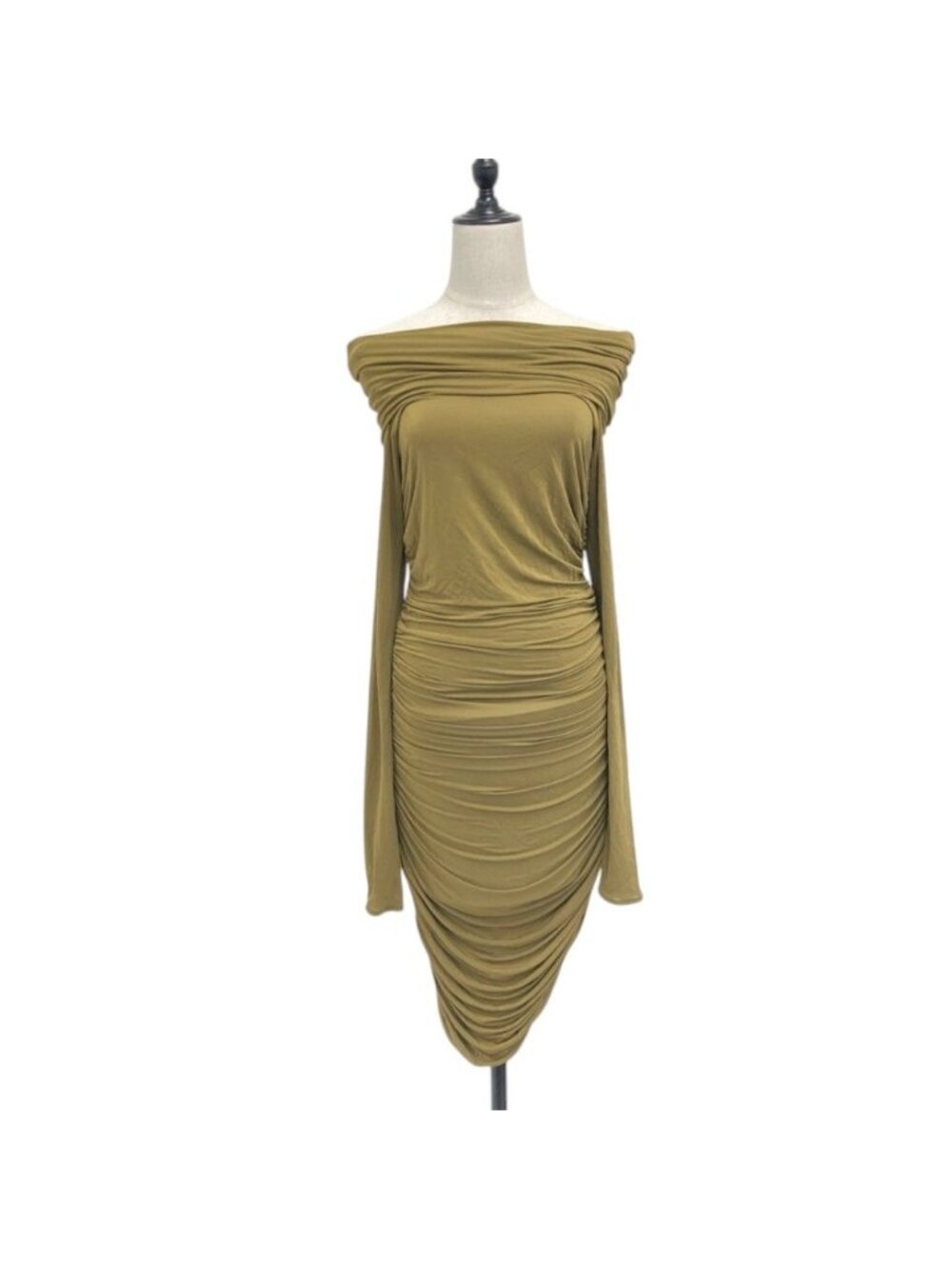 Celine Stretch Dre Plomb Dress Khaki Spring Summer Autumn Winter